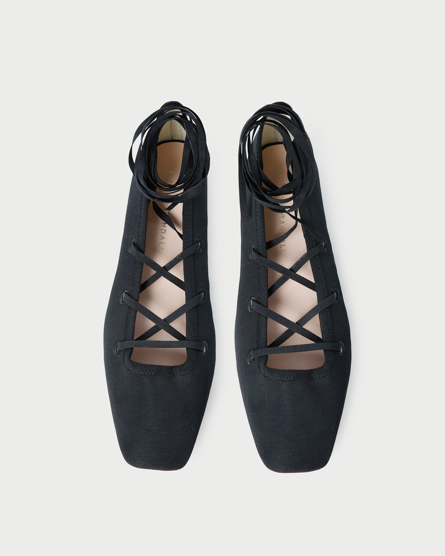Loeffler Randall Louisa Black Lace-Up Ballet Flat