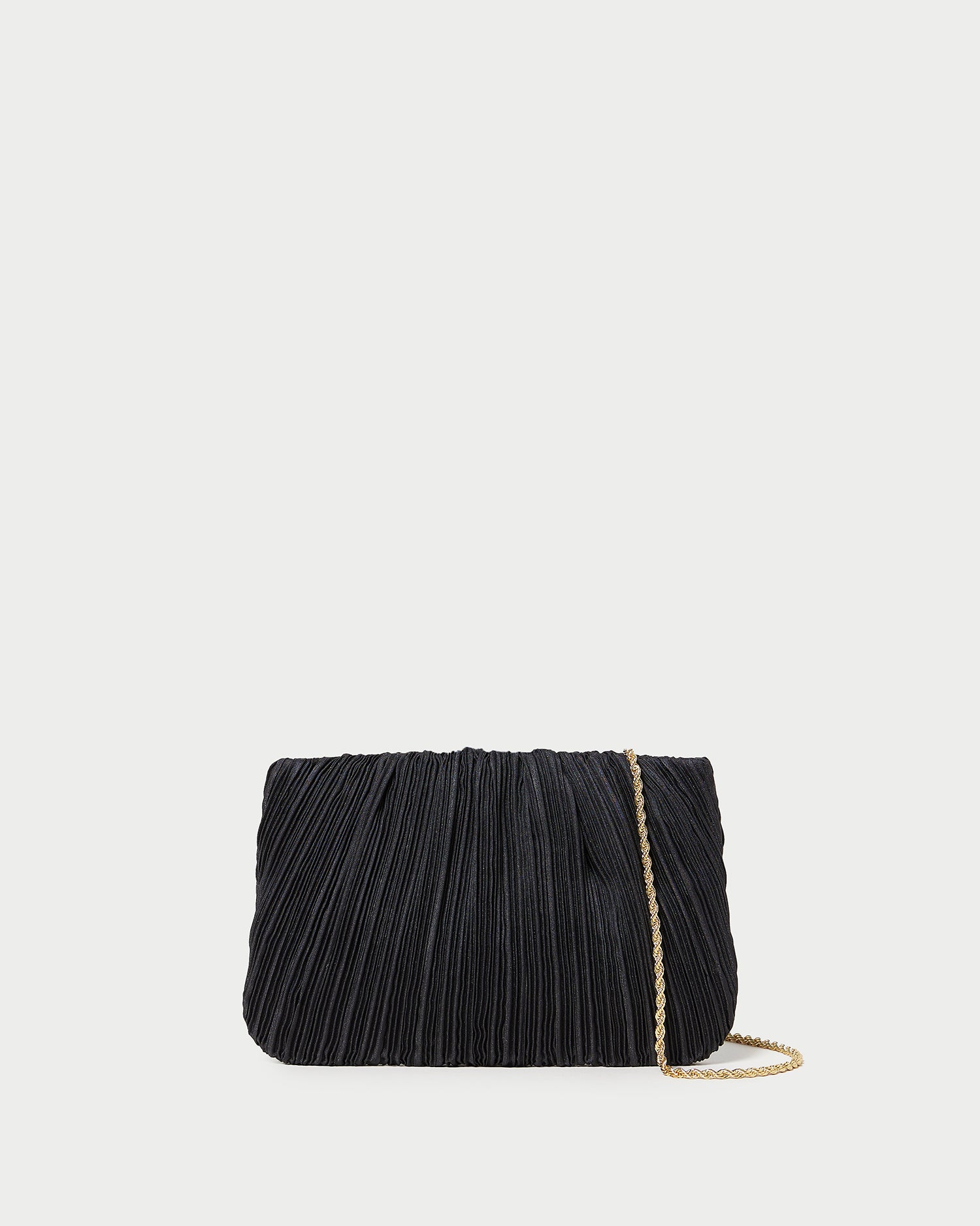 Loeffler Randall Brit Black Flat Pleated Clutch