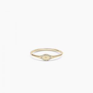 Gorjana 14K Diamond Love Signet Ring