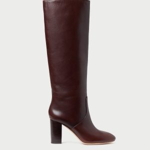 Loeffler Randall Goldy Espresso Leather Tall Boot