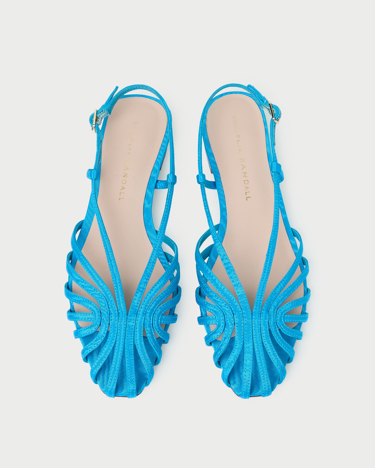 Loeffler Randall Devon Blue Moiré Slingback Sandal