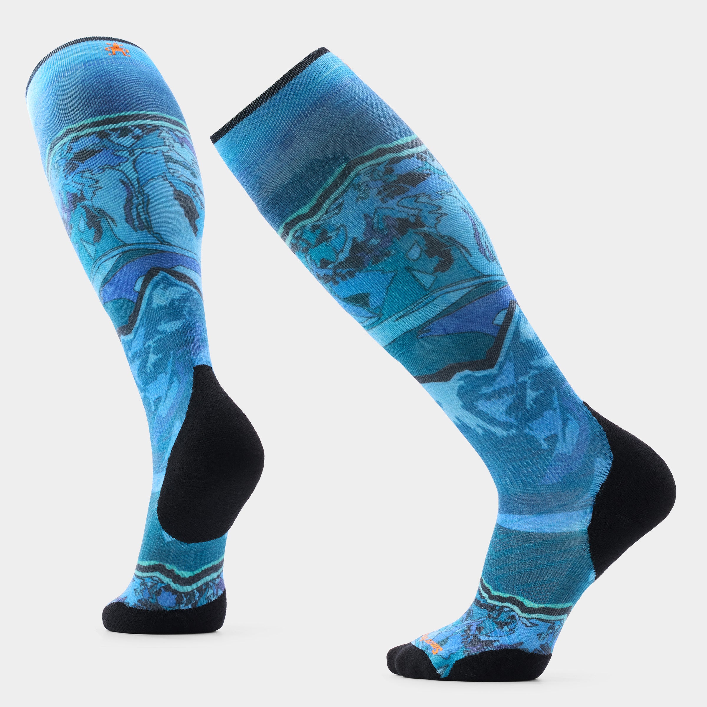 Smartwool Ski Storm Peak Print Over the Calf Socks