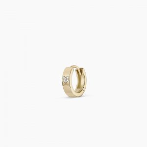 Gorjana 14K Diamond Love Rose Single Huggie
