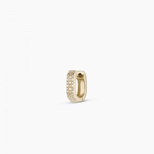 Gorjana 14K Diamond Checkered Mini Single Huggie
