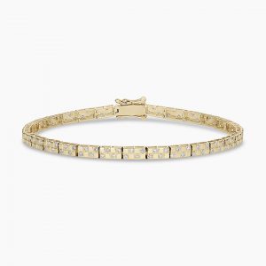 Gorjana 14K Diamond Checkered Tennis Bracelet