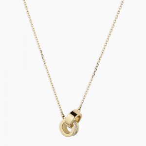 Gorjana 14K Diamond Bond Interlocking Rose Necklace