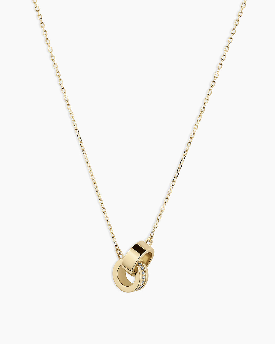 Gorjana 14K Diamond Bond Interlocking Rose Necklace