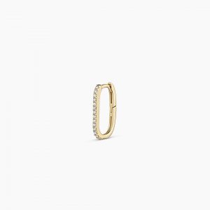 Gorjana 14K Diamond Parker Link Single Huggie