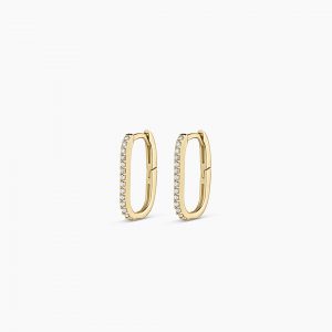 Gorjana 14K Diamond Parker Link Huggies