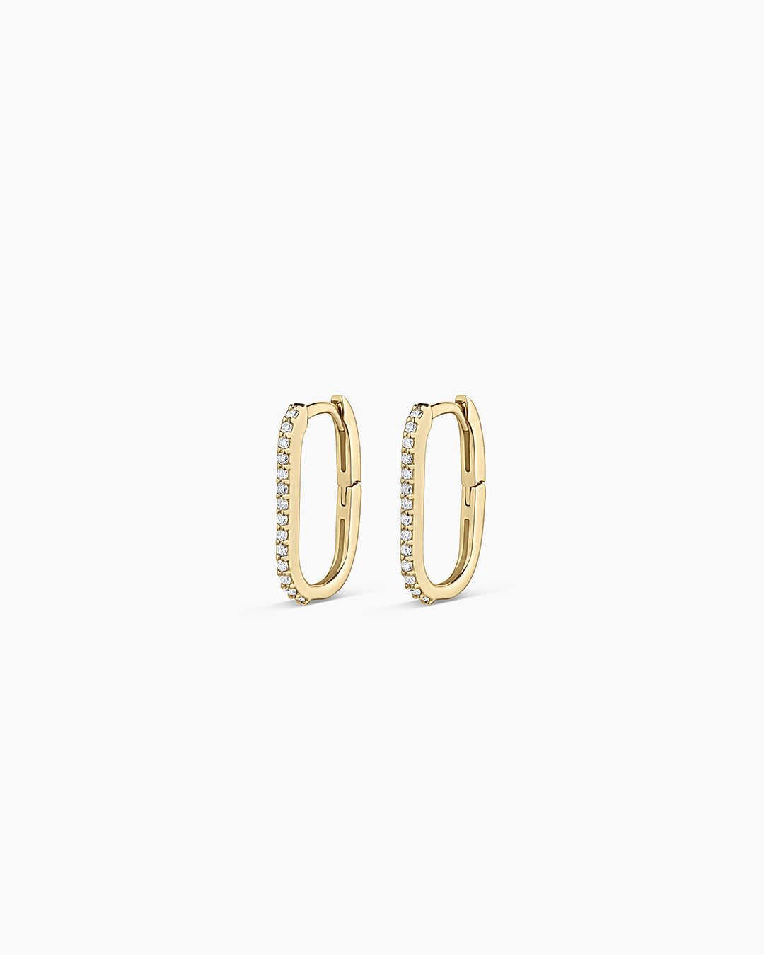 Gorjana 14K Diamond Parker Link Huggies