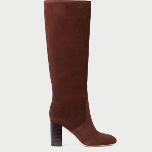 Loeffler Randall Goldy Espresso Suede Tall Boot