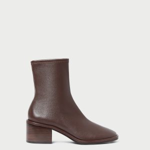 Loeffler Randall Roxy Espresso Leather Ankle Bootie