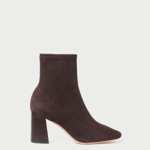 Loeffler Randall Elise Brown Suede Stretch Bootie