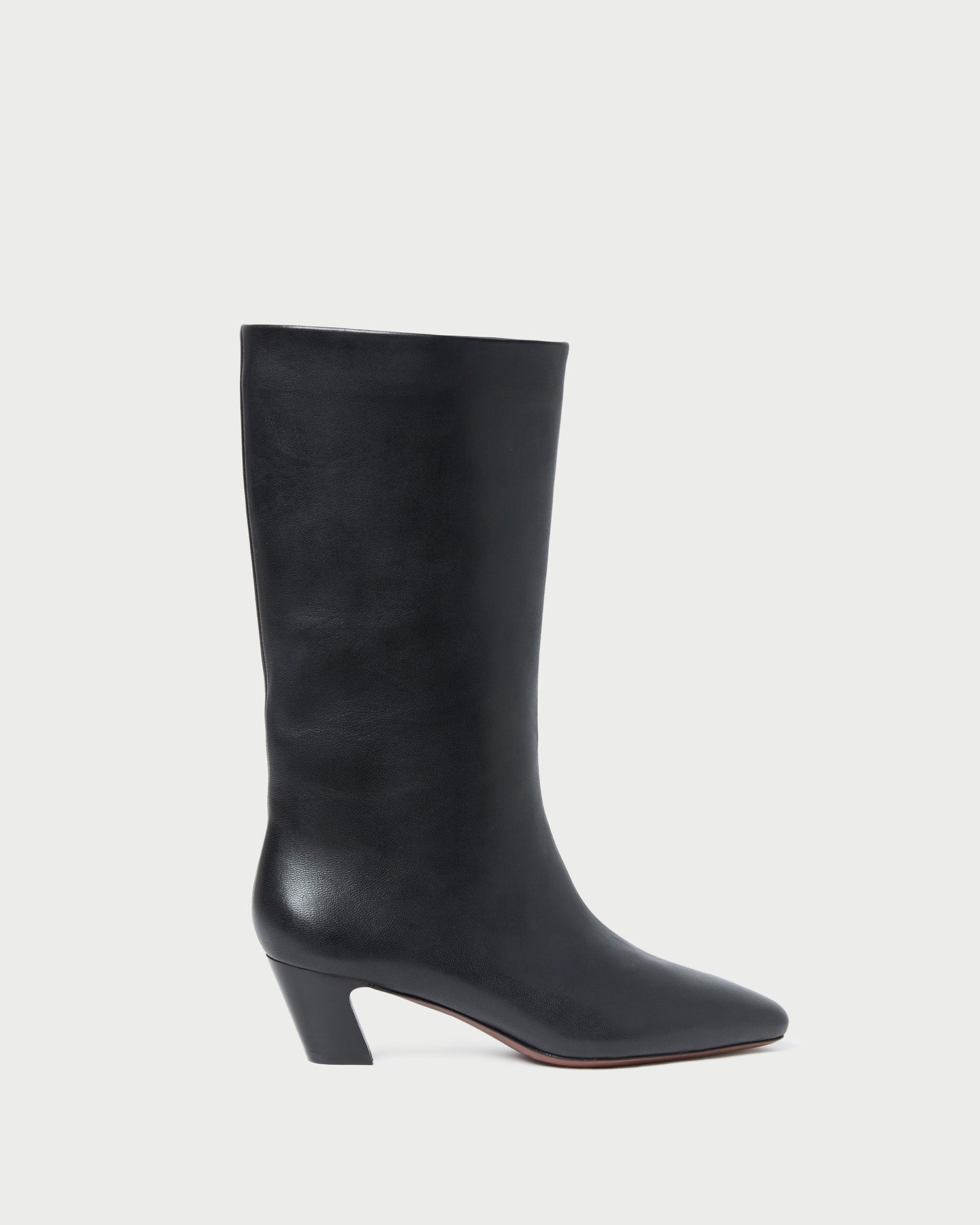 Loeffler Randall Cleo Black Leather Mid-Calf Boot