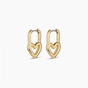 Gorjana Open Heart Padlock Huggies
