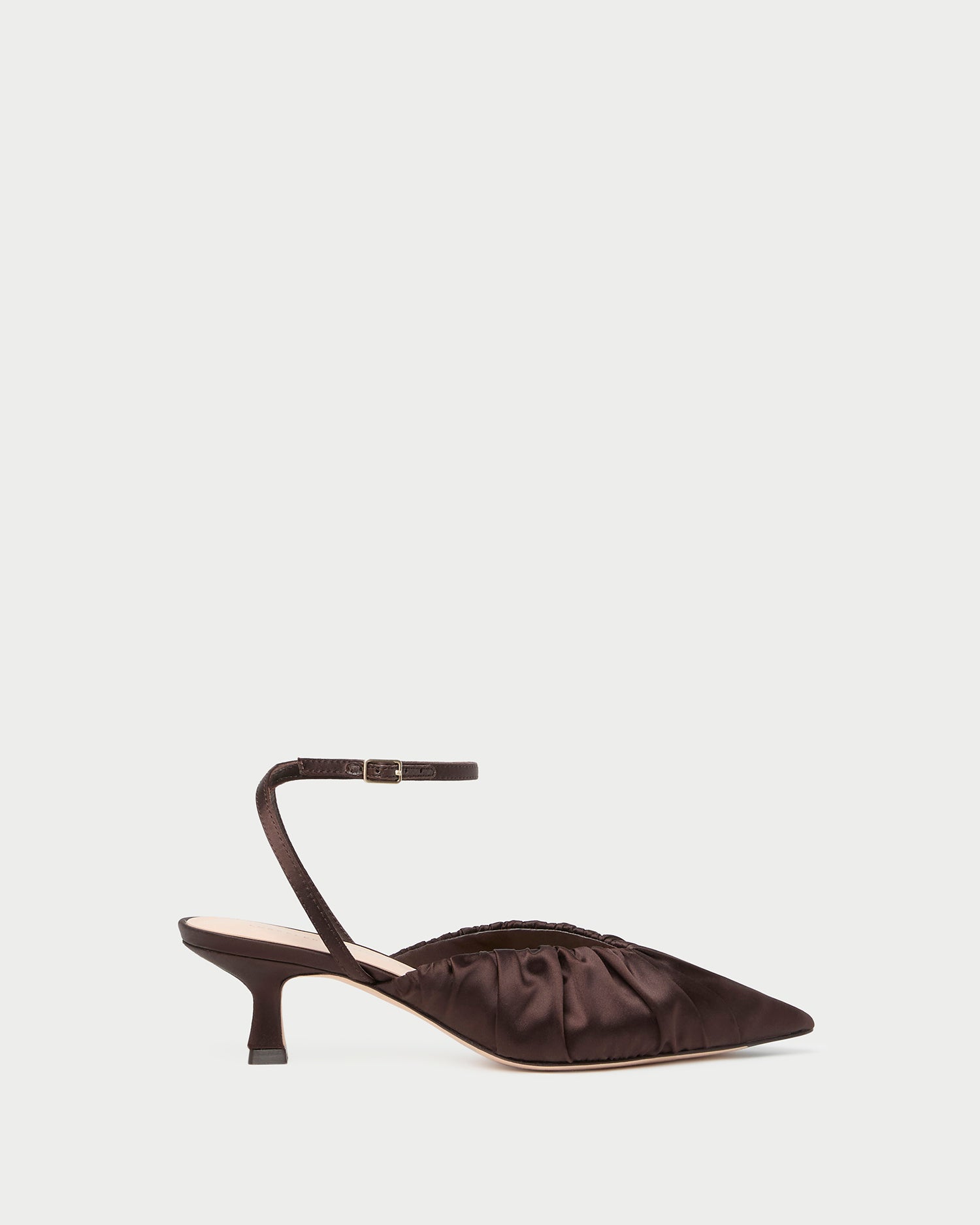 Loeffler Randall Rio Chocolate Satin Kitten Heel