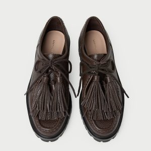 Loeffler Randall Carter Brown Lug Sole Loafer