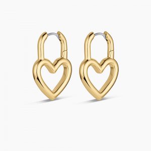 Gorjana Open Heart Padlock Hoops