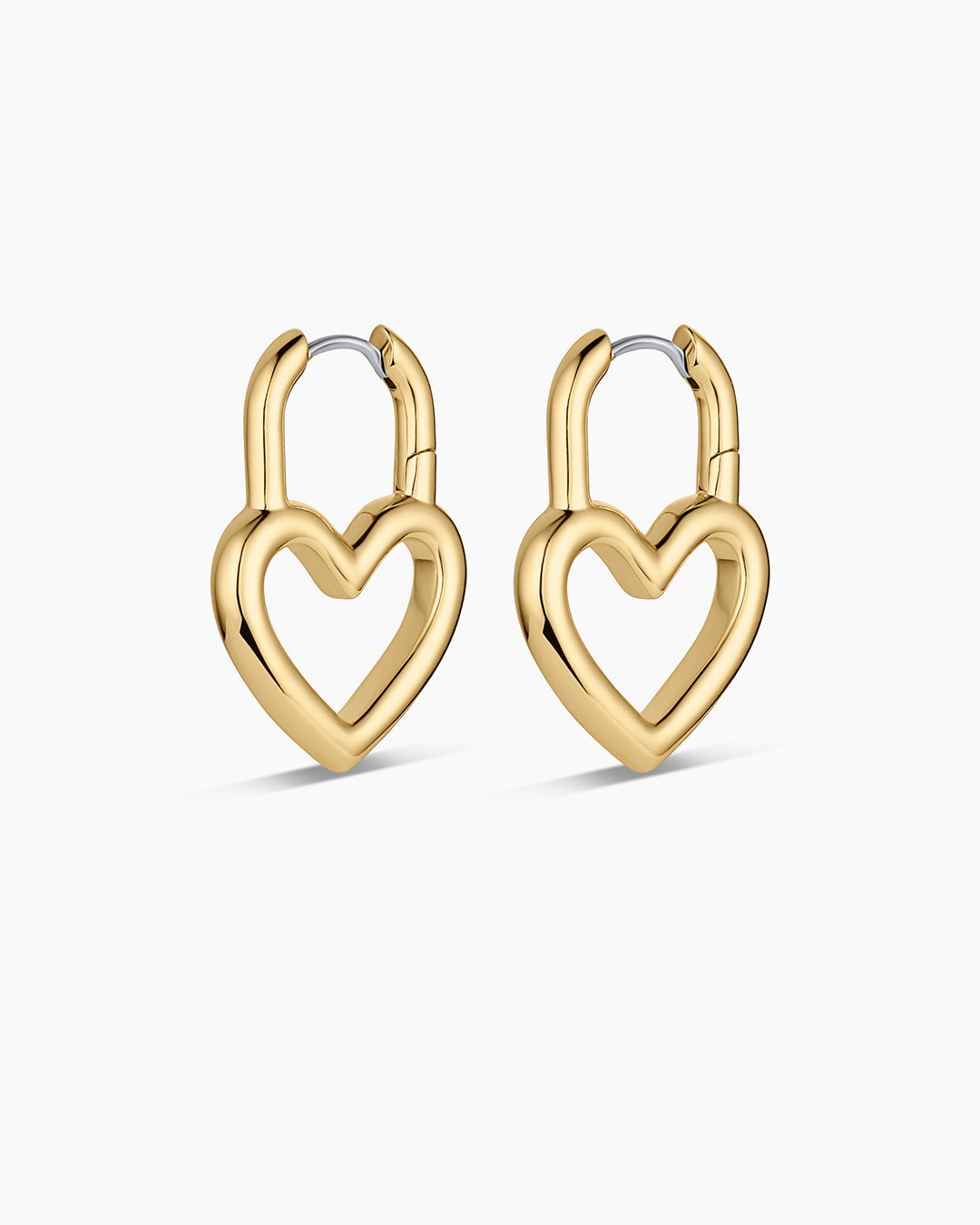 Gorjana Open Heart Padlock Hoops