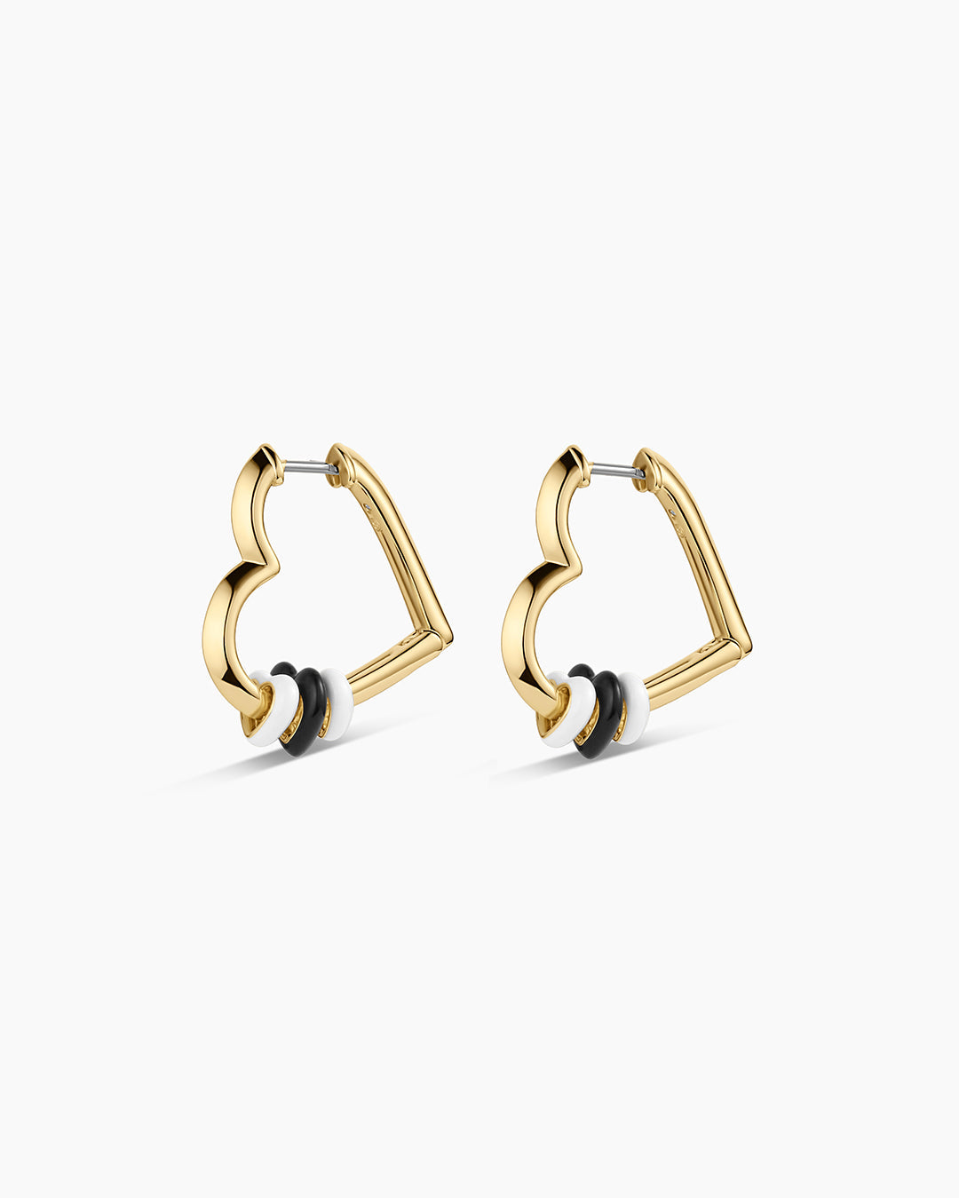 Gorjana Campbell Heart Bead Hoops