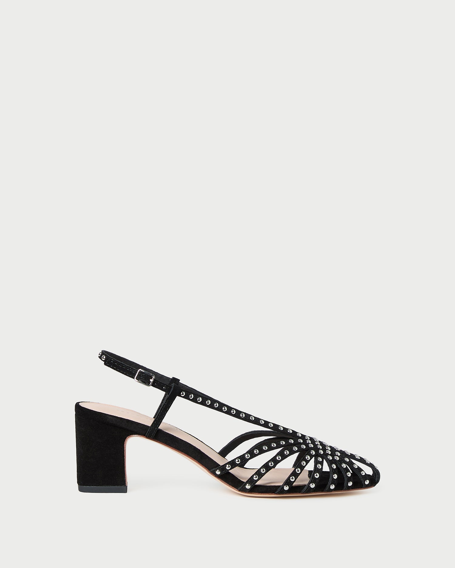 Loeffler Randall Priscilla Black/Silver Suede Heeled Sandal