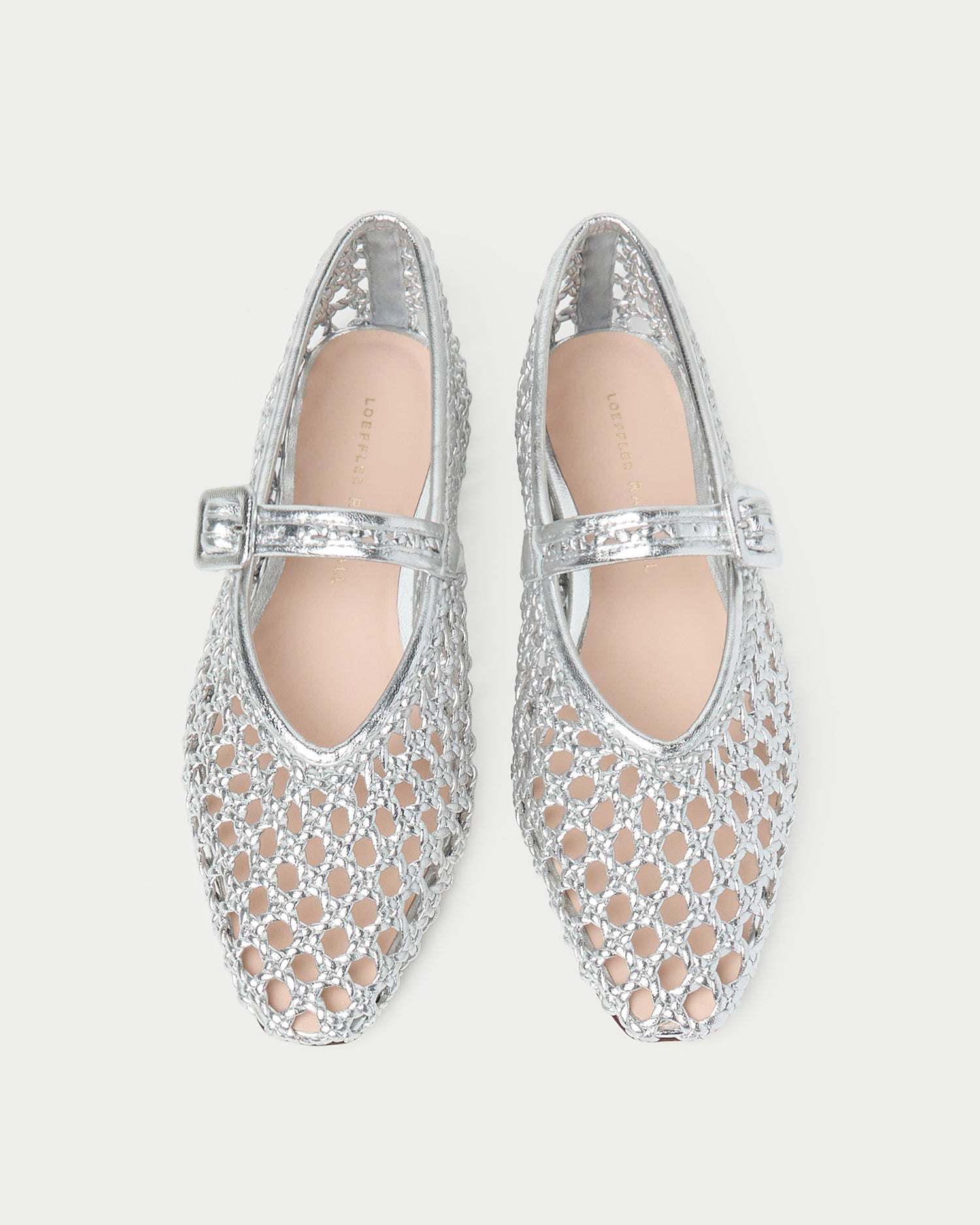 Loeffler Randall Junia Silver Mary Jane Flat