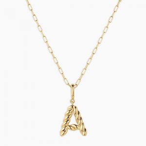 Gorjana Crew Alphabet Statement Charm Necklace