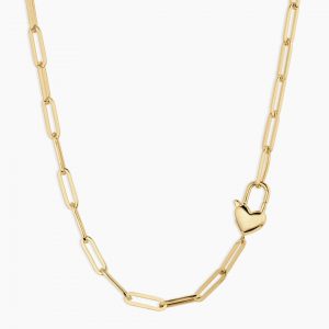Gorjana Heart Padlock Necklace