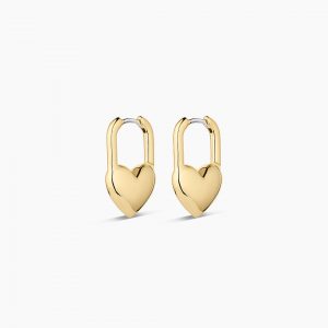 Gorjana Heart Padlock Huggies