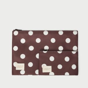 Loeffler Randall Tracy Brown/Cream Pouch Set