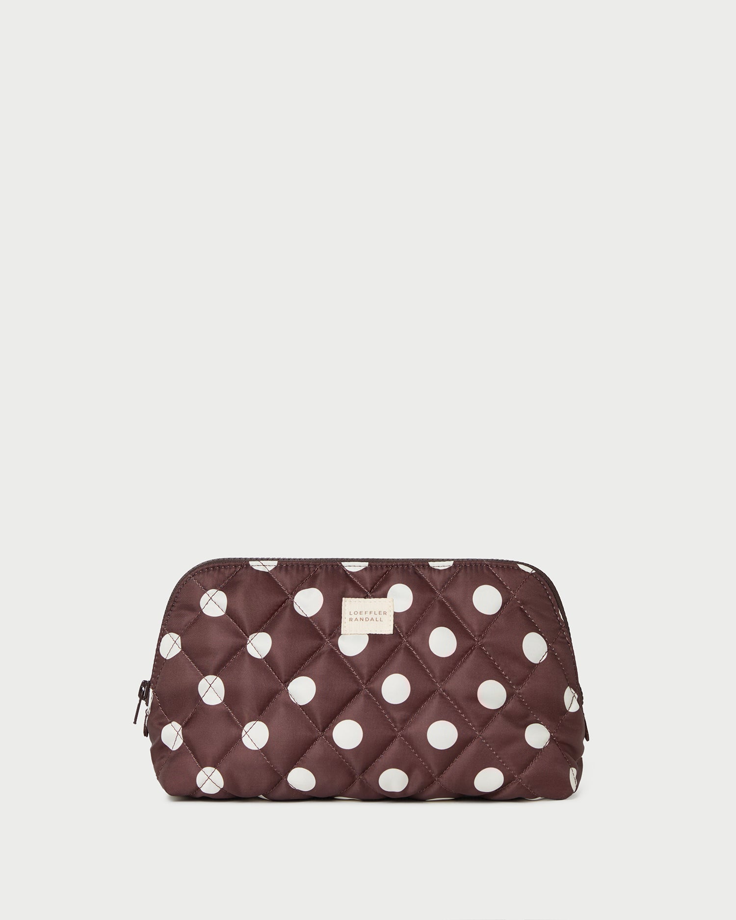 Loeffler Randall Frances Brown/Cream Cosmetic Pouch