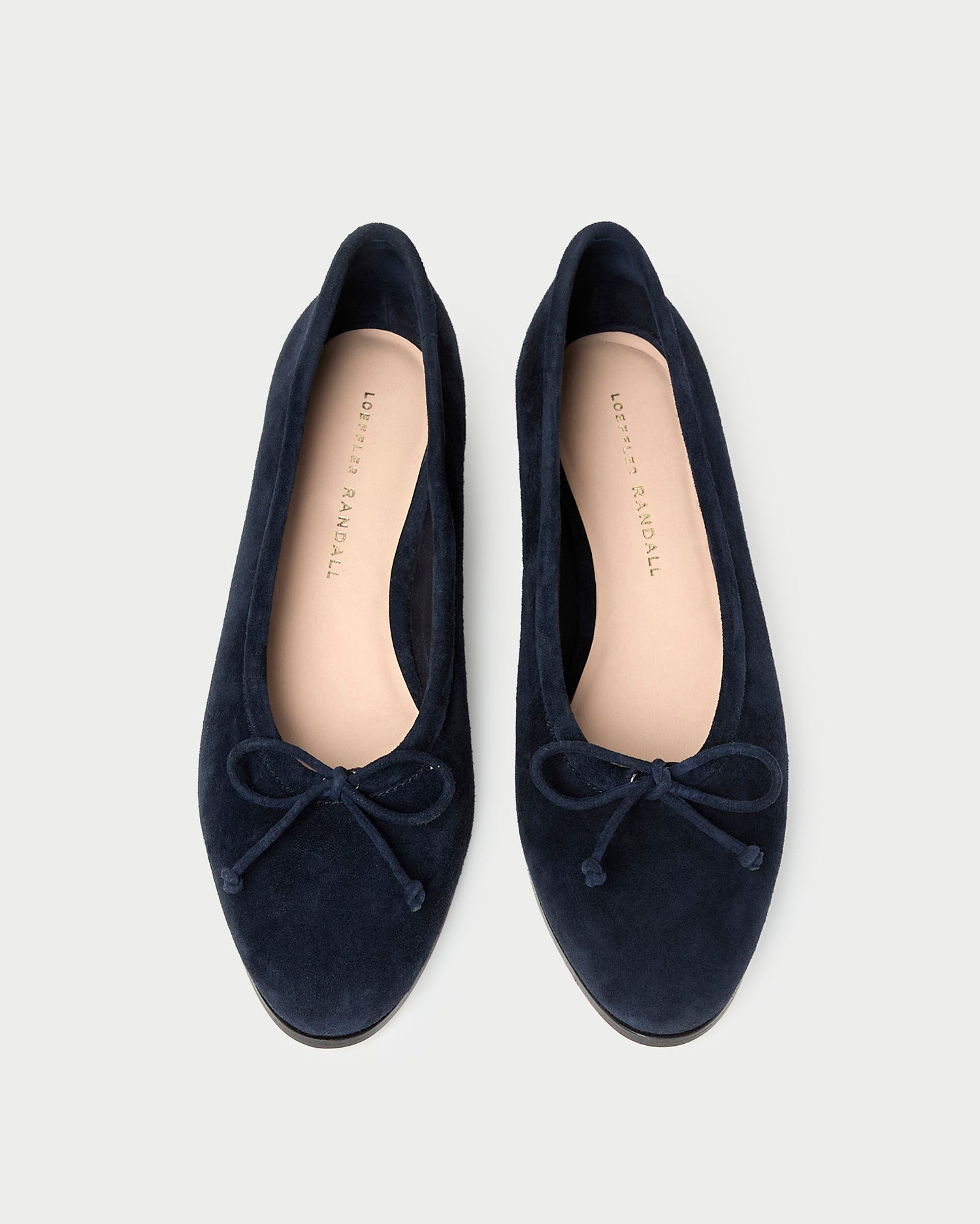 Loeffler Randall Noelle Navy Suede Ballet Flat