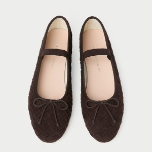 Loeffler Randall Leonie Brown Woven Ballet Flat