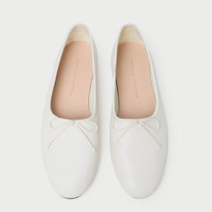 Loeffler Randall Landon Cream Leather Ballet Flat