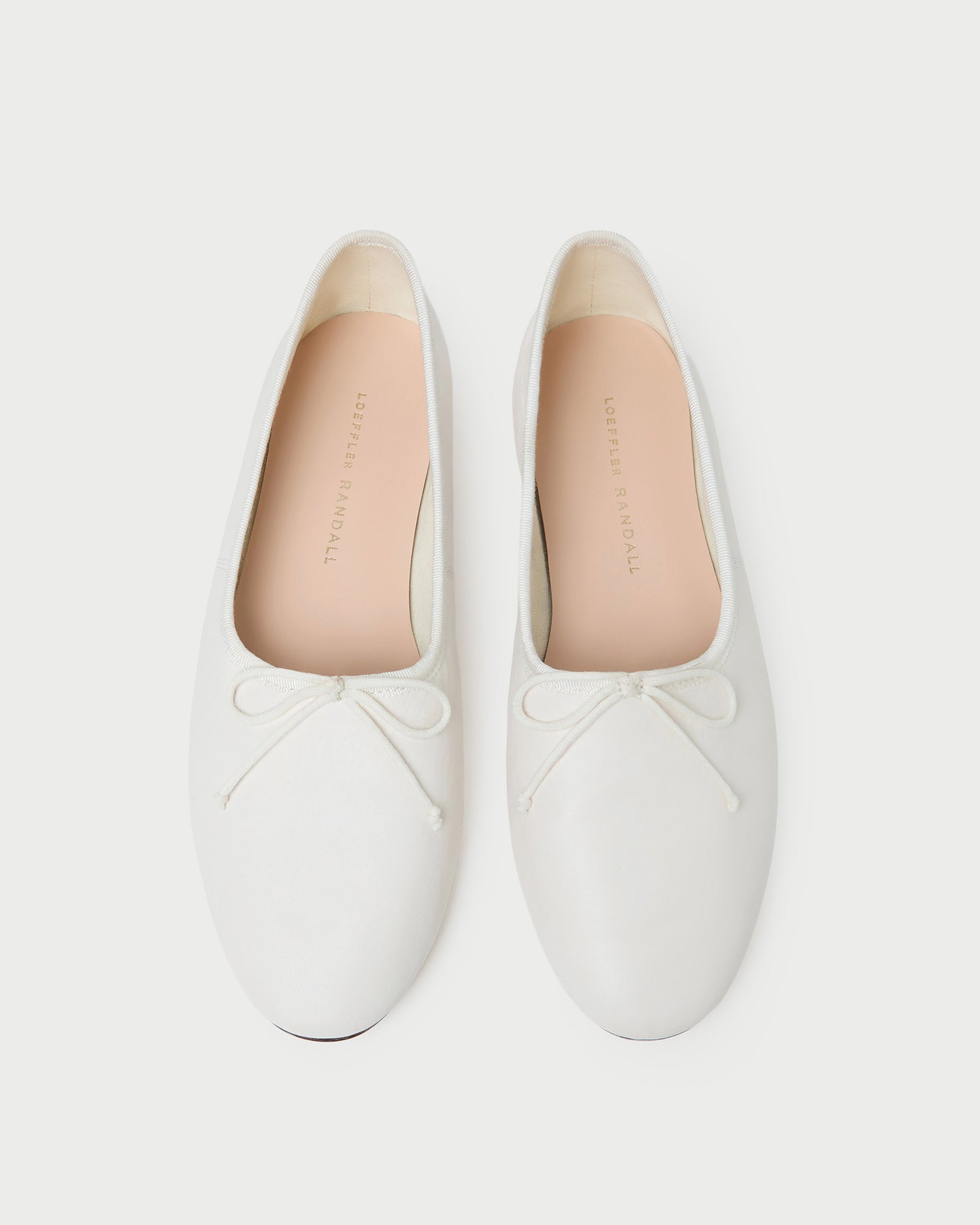 Loeffler Randall Landon Cream Leather Ballet Flat