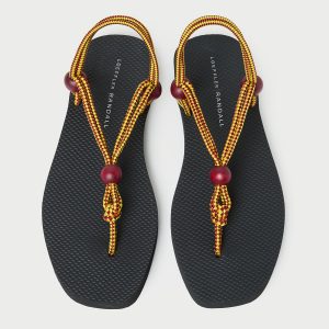 Loeffler Randall Mika Maroon/Yellow Sport Sandal