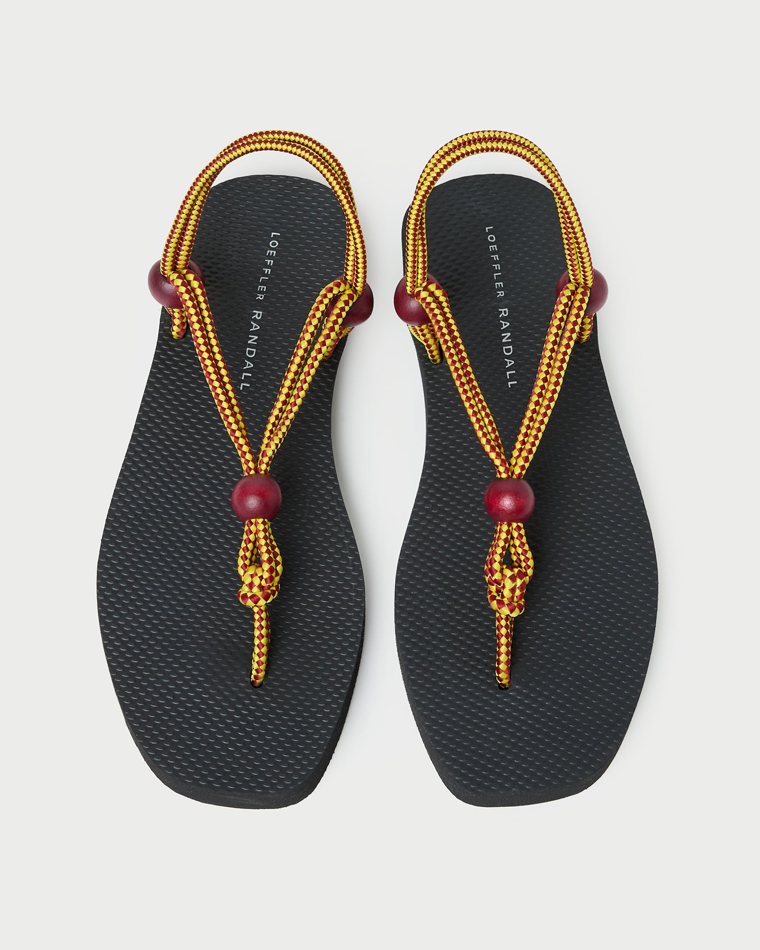 Loeffler Randall Mika Maroon/Yellow Sport Sandal