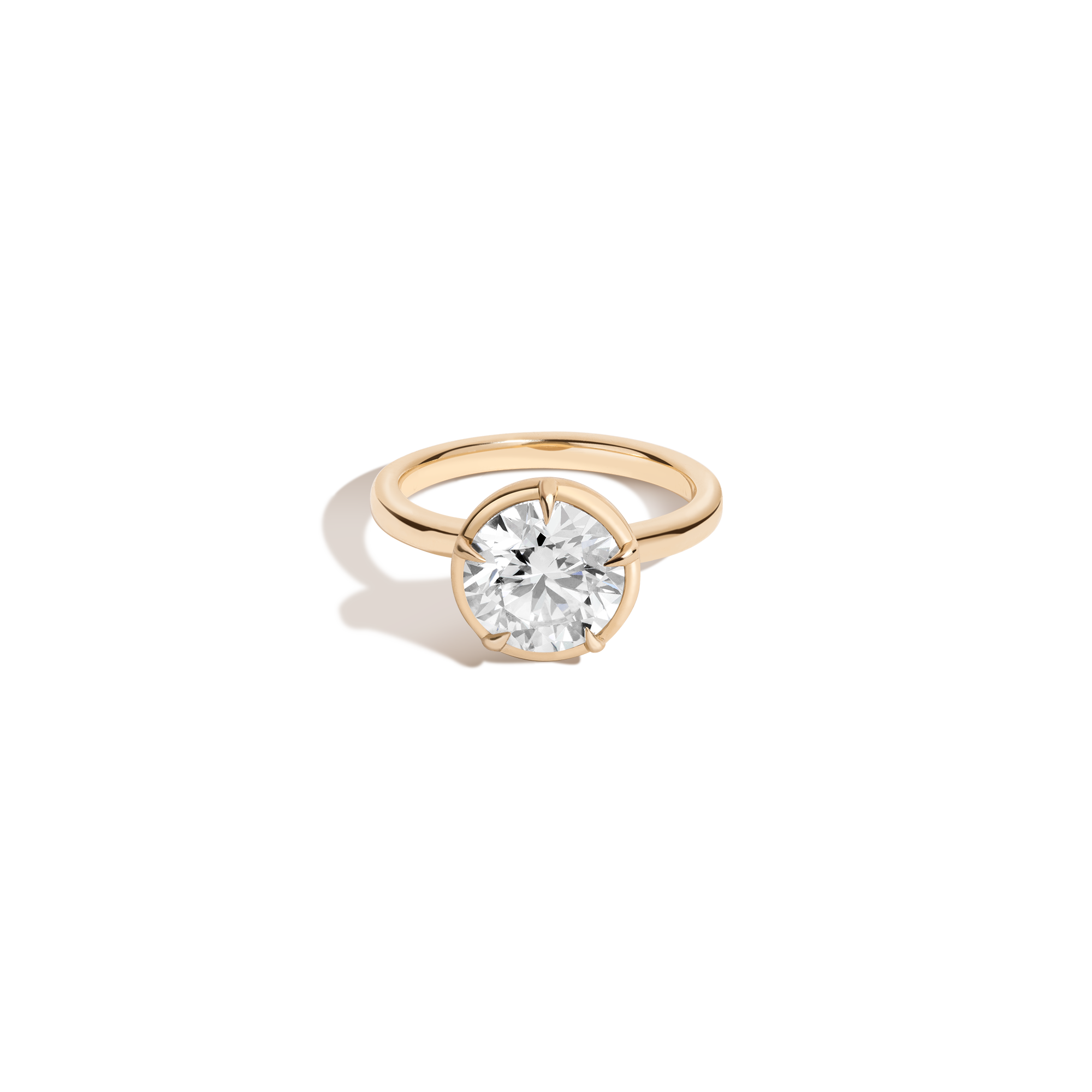 Auratenewyork 2ct Round Lab Grown Diamond Georgian Ring