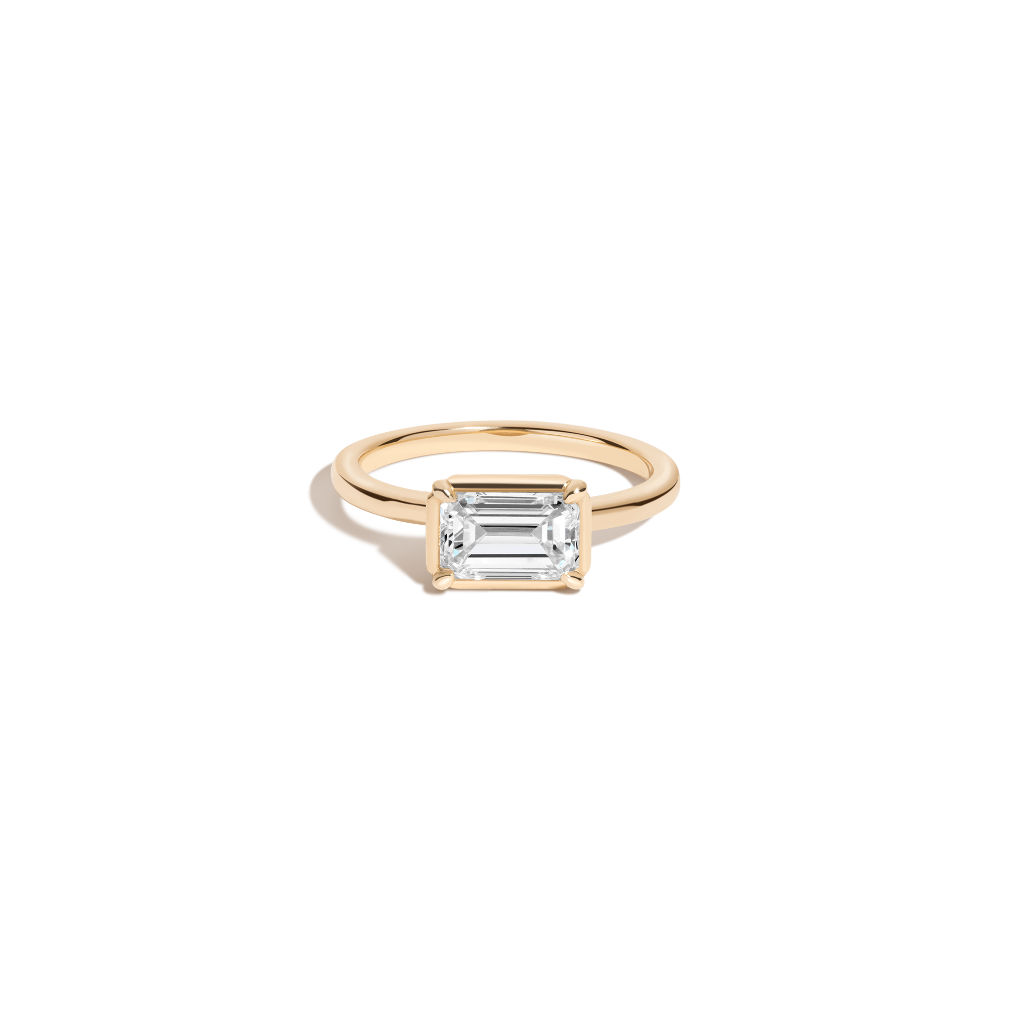 Auratenewyork 1ct Emerald Lab Grown Diamond Georgian Ring