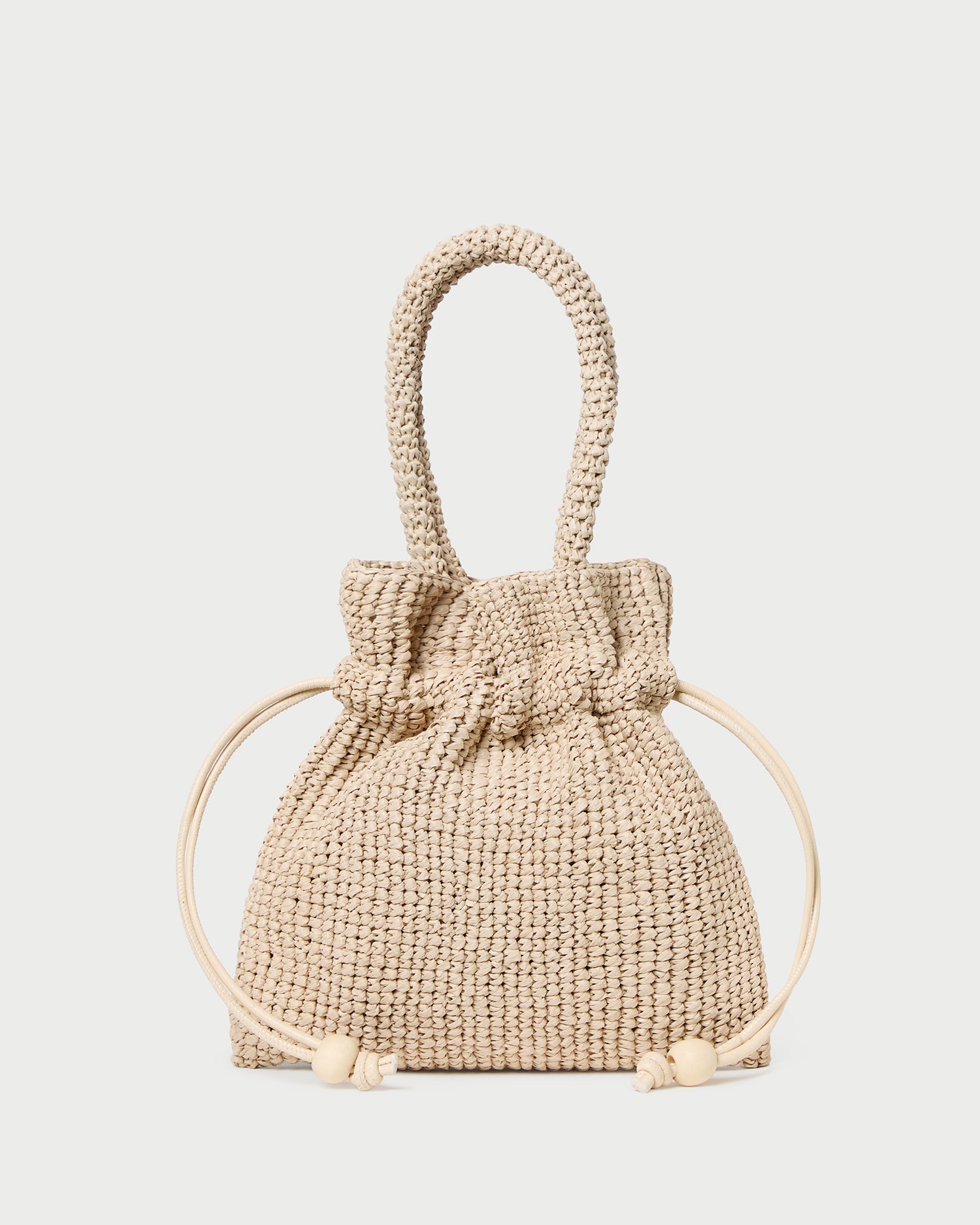 Loeffler Randall Kylie Natural Raffia Drawstring Pouch