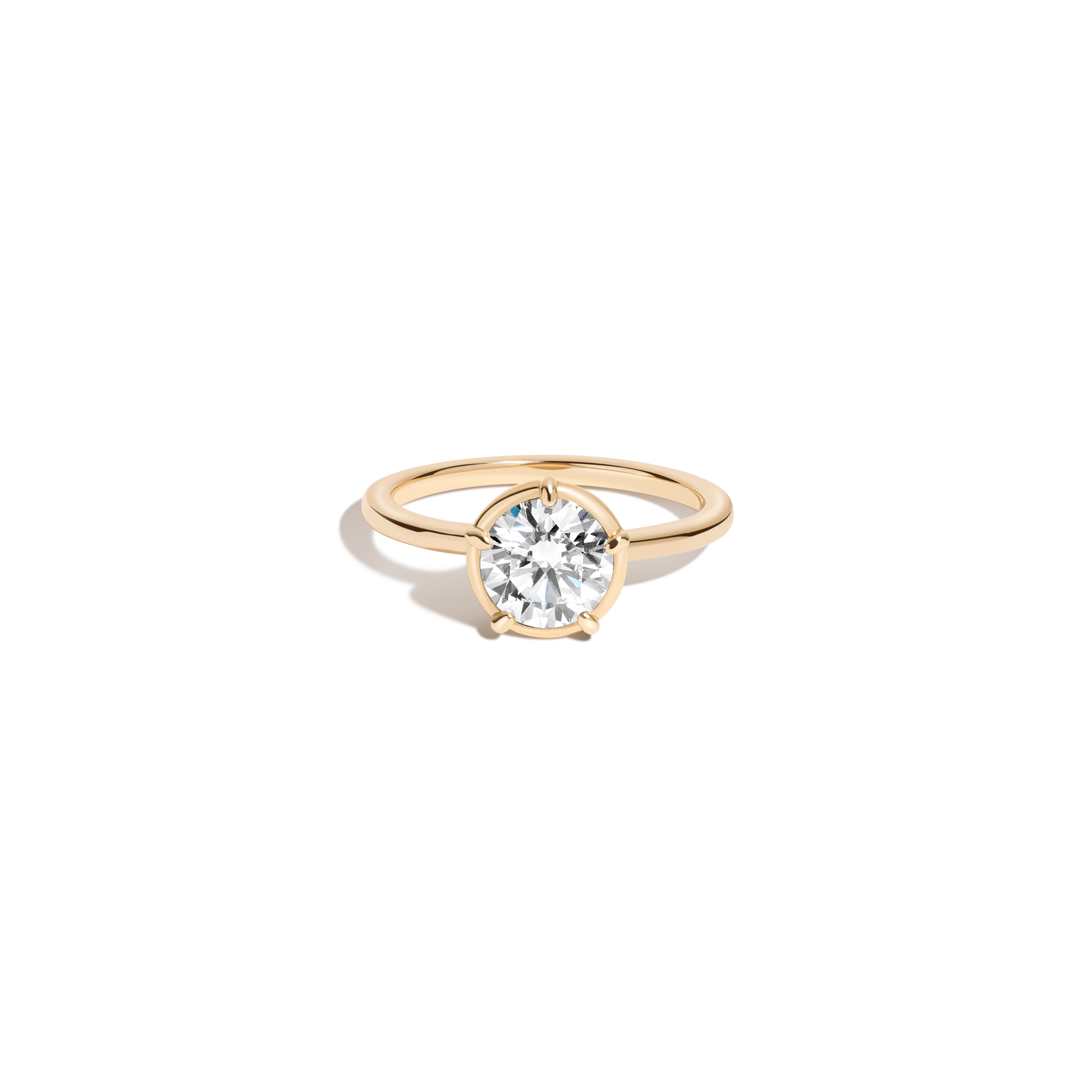 Auratenewyork 1ct Round Lab Grown Diamond Georgian Ring
