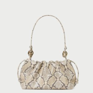 Loeffler Randall Kiri Snake Leather Shoulder Bag