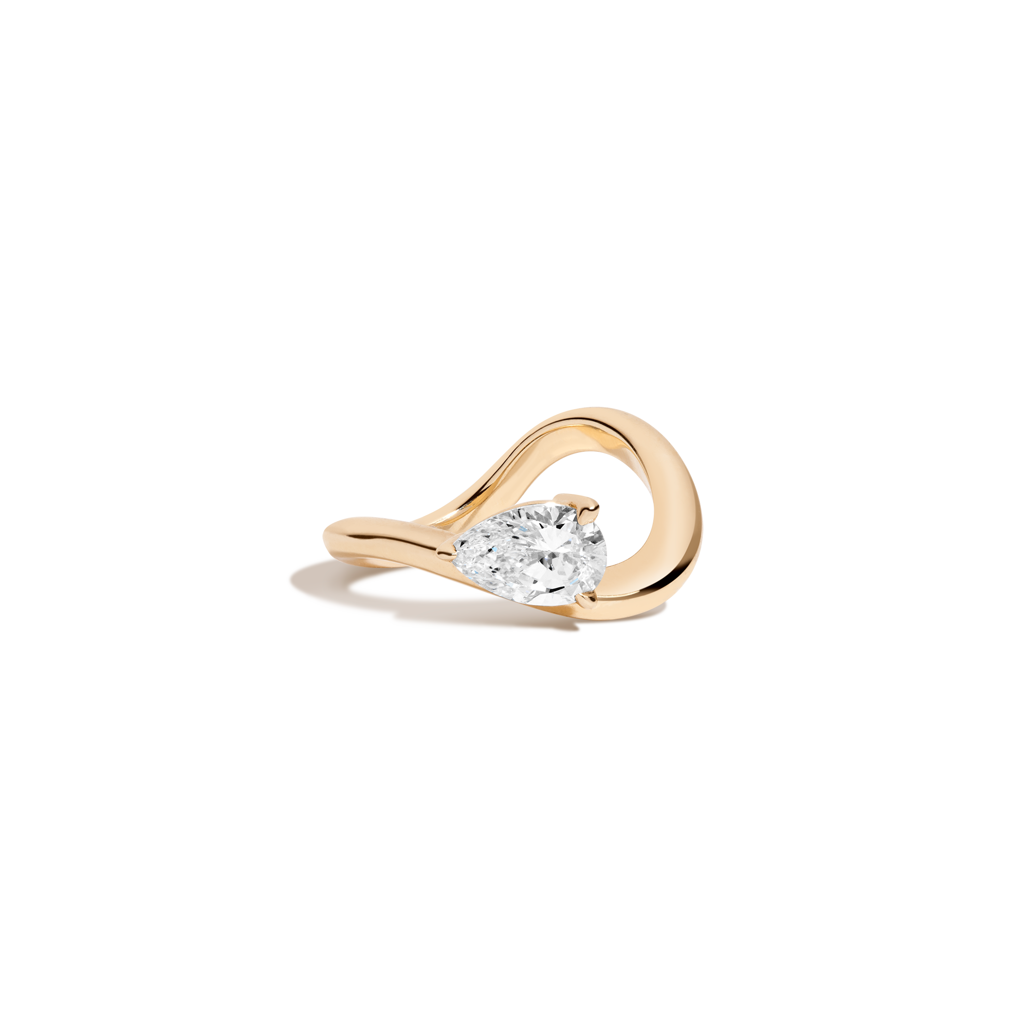Auratenewyork 1ct Pear Lab Grown Diamond Floating Ring