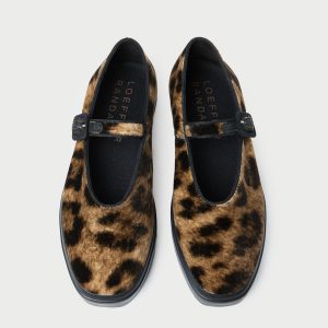 Loeffler Randall Cooper Leopard Velvet Mary Jane Sneaker