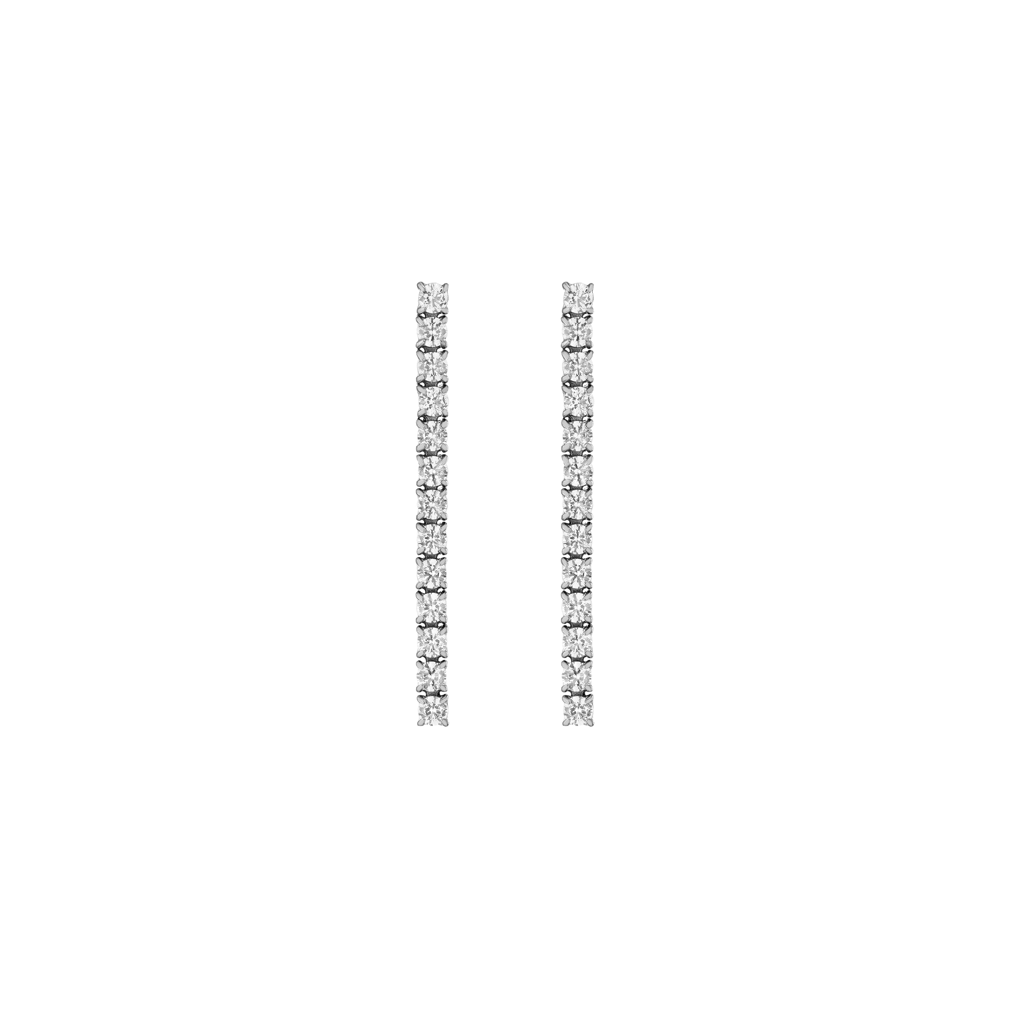 Auratenewyork Unbreakable Lab Grown White Sapphire Tennis Earrings