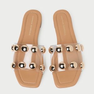 Loeffler Randall Hayes Dune/Champagne Studded Sandal