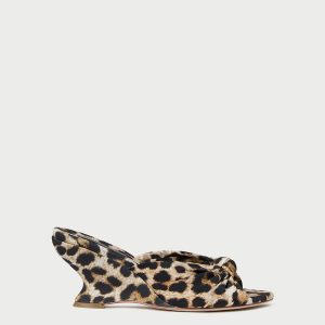 Loeffler Randall Marsy Leopard Silk Knot Wedge