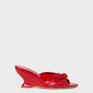 Loeffler Randall Marsy Red Leather Knot Wedge