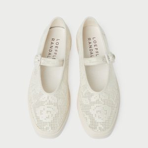 Loeffler Randall Cooper Cream Lace Mary Jane Sneaker