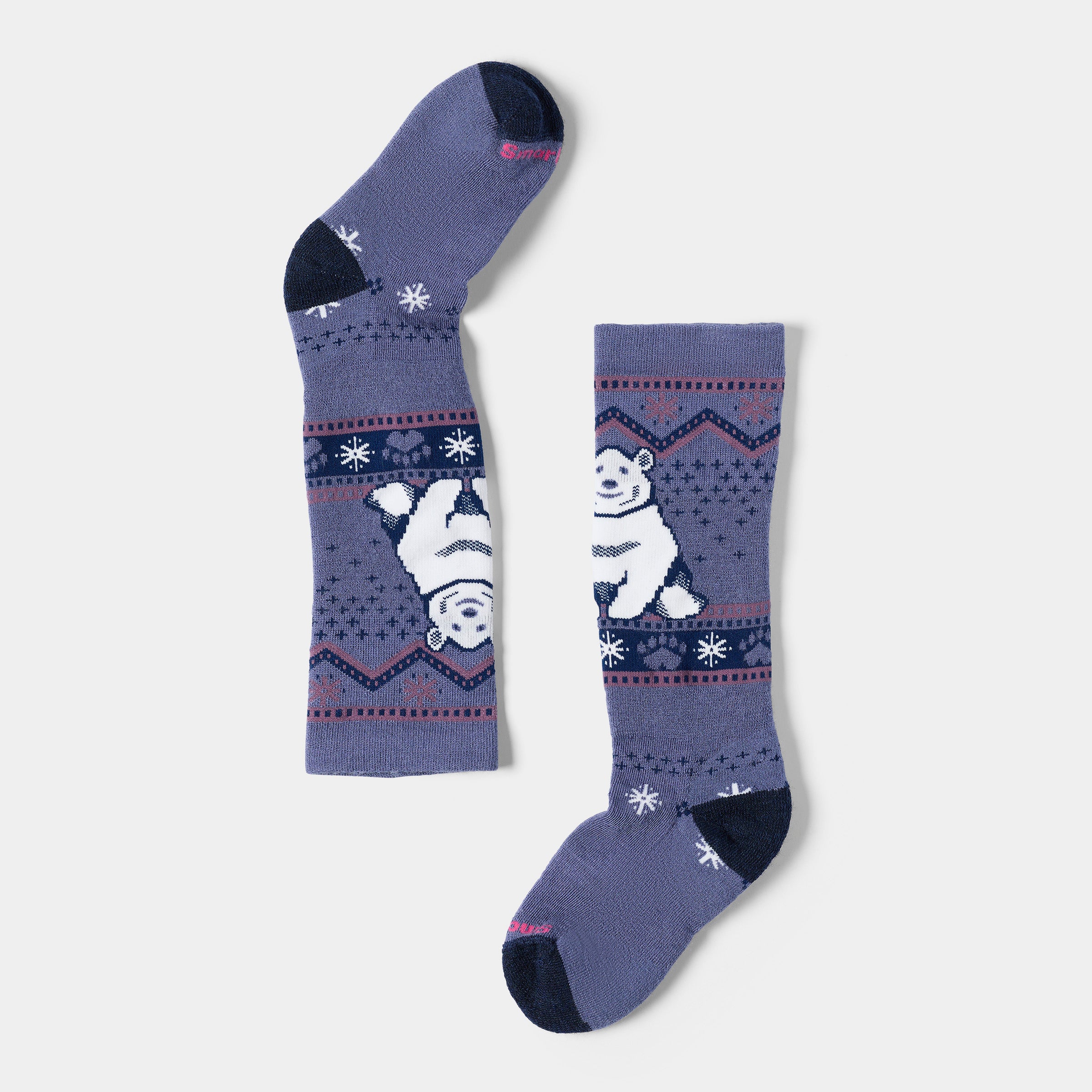 Smartwool Kids' Wintersport Polar Bear Pattern Over The Calf Socks